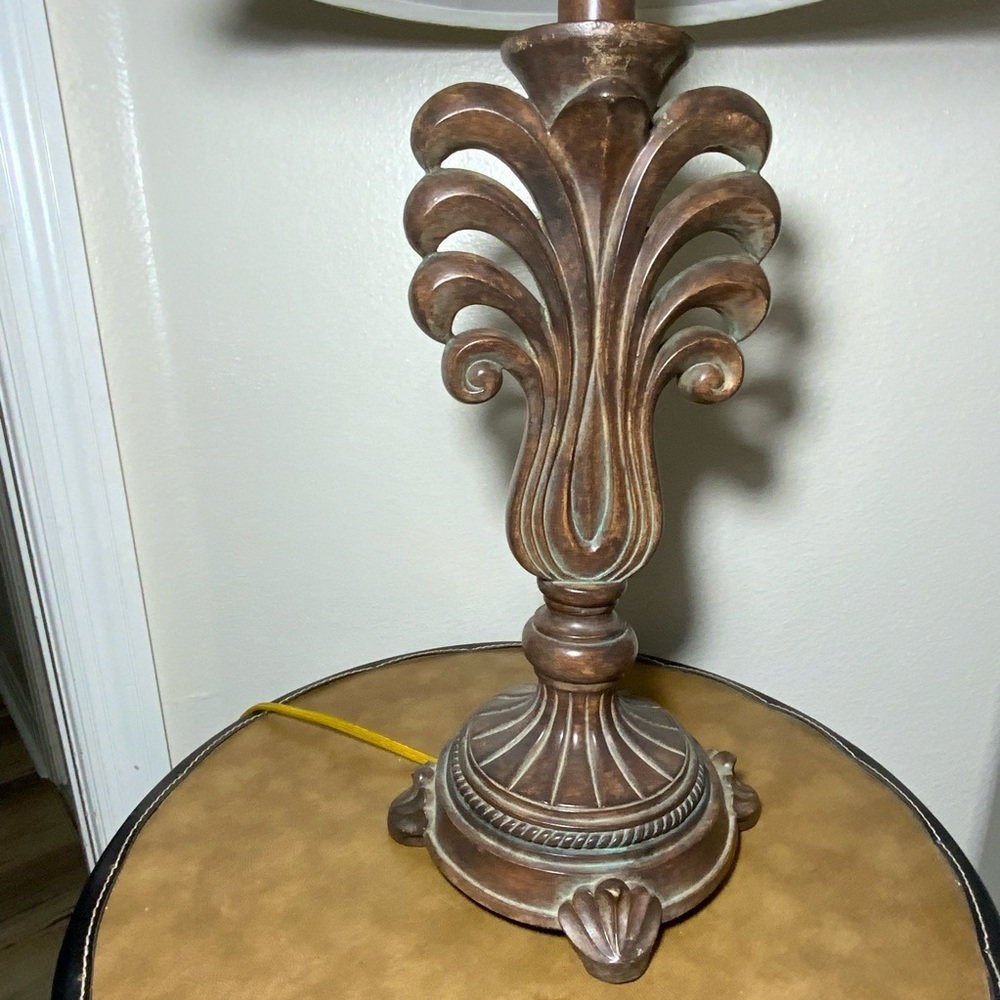 Tuscan Style Bronze Acanthus Table Lamp 27” No Shade - Picture 2 of 13